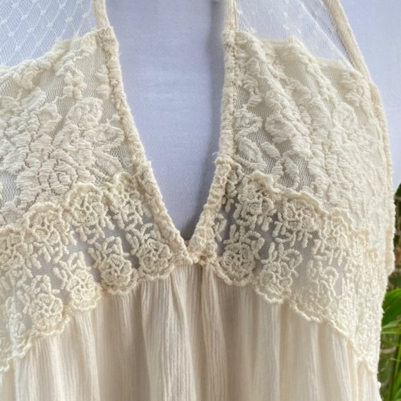 American Eagle outfitters size medium the cutest Lacy sleeveless  top  length 26 - Picture 4 of 8
